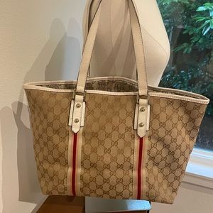 Authentic Gucci brown monogram tote bag